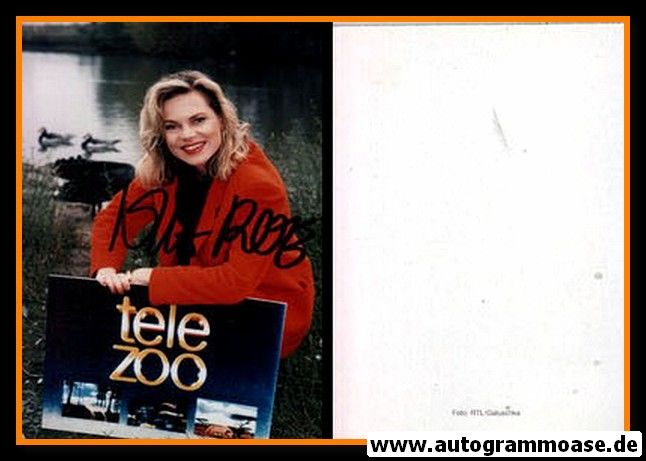 Autogramm TV | ZDF | Nina RUGE | 1990er Foto "Tele Zoo"