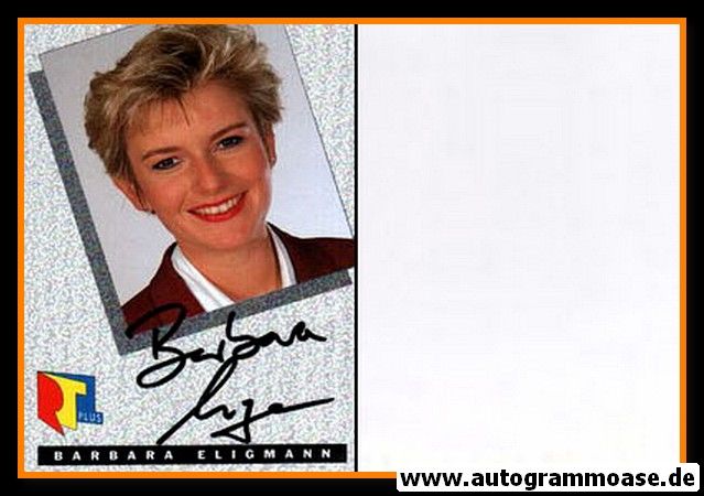 Autogramm TV | RTL | Barbara ELIGMANN | 1980er (Portrait Color)