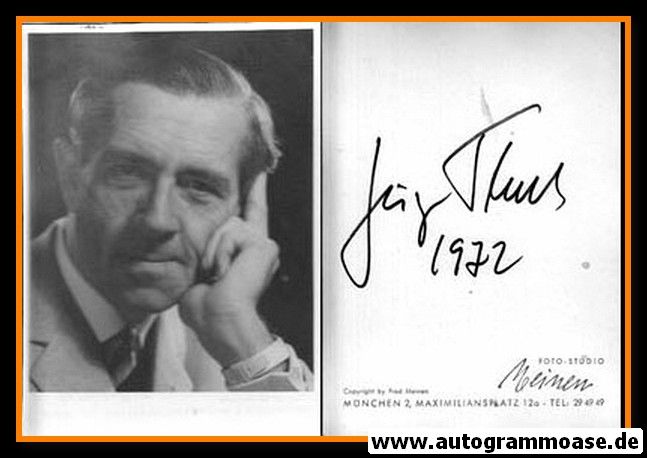 Autogramm XXX0002 | Jörg THUS (?) | 1970er (Portrait SW)