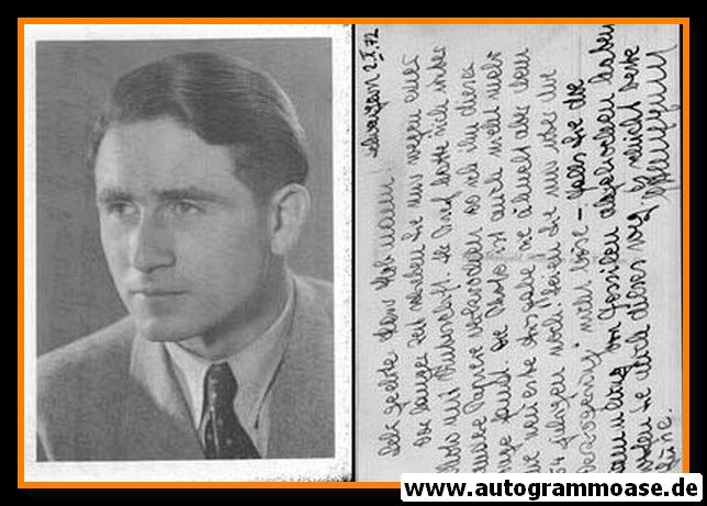 Autogramm XXX0003 | 1972 (Portrait SW + Brief)