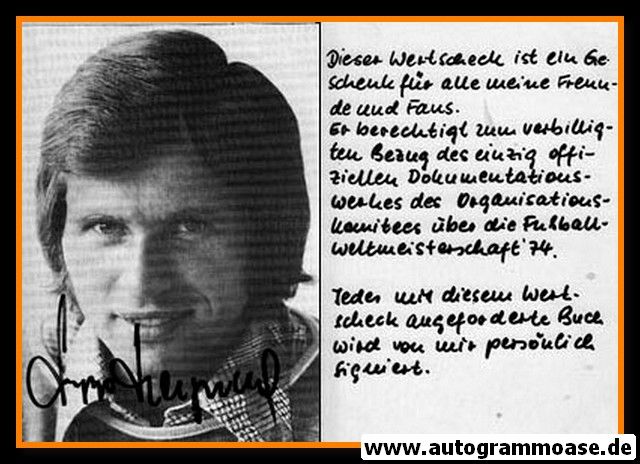 Autogramm Fussball | DFB | 1974 WM | Jupp HEYNCKES (Portrait SW Wertscheck)