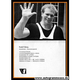 Autogramm Gewichtheben | Rudolf MANG | 1970er (Portrait SW)