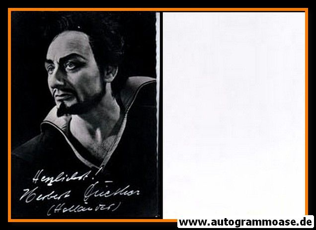 Autogramm Klassik | Herbert DIETHOR (?) | 1970er Druck (Portrait SW) Holländer