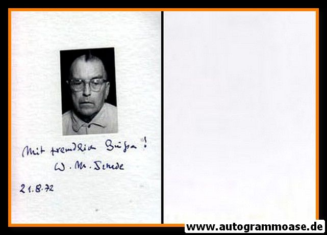 Autograph Literatur | Wolfgang Martin SCHEDE | 1970er (Portrait SW)