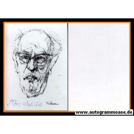 Autogramm Komponist | Alois MELICHAR | 1970er (Portrait SW Zeichnung)