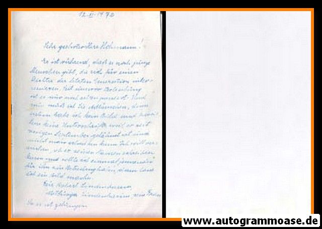 Autograph Literatur | Robert LINDENBAUM + Brief Ehefrau