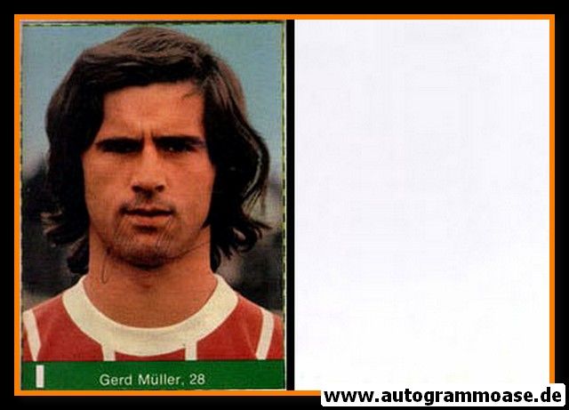 Autogramm Fussball | FC Bayern München | 1970er | Gerd MÜLLER (Portrait Color)