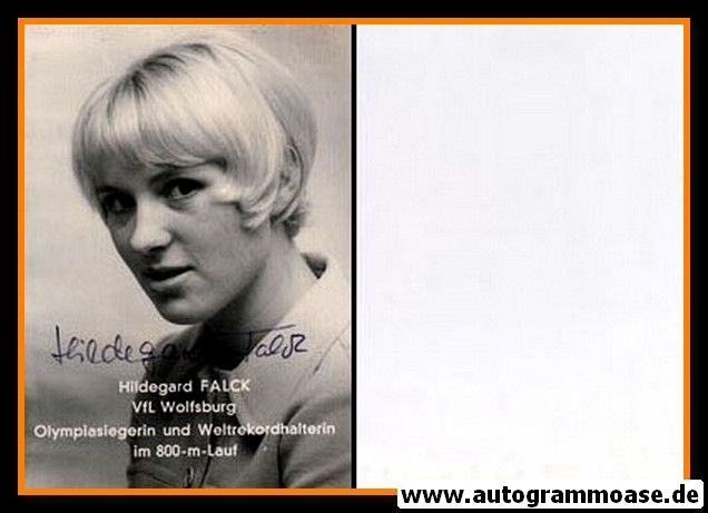 Autogramm Mittelstrecke | Hildegard FALCK | 1970er (Portrait SW)