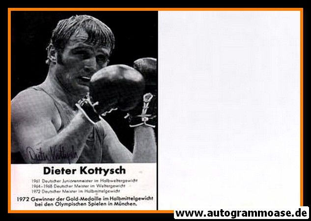 Autogramm Boxen | Dieter KOTTYSCH | 1970er (Portrait SW)