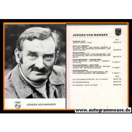 AK Schauspieler | Jürgen VON MANGER | 1970er (Portrait SW) Philips