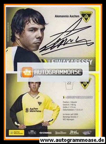 Autogramm Fussball | Alemannia Aachen | 2007 | Jeffrey LEIWAKABESSY