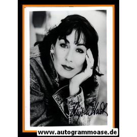 Autogramm Film (USA) | Anjelica HUSTON | 1990er Foto (Portrait SW)