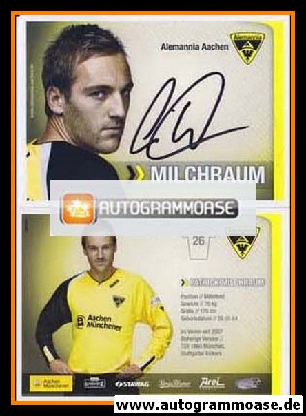 Autogramm Fussball | Alemannia Aachen | 2007 | Patrick MILCHRAUM