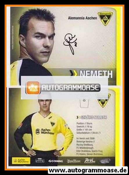 Autogramm Fussball | Alemannia Aachen | 2007 | Szilard NEMETH