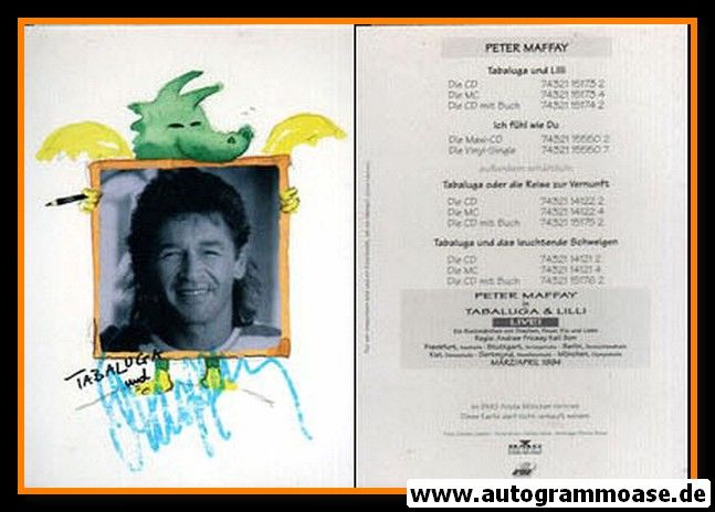 Autogramm Rock | Peter MAFFAY | 1994 "Tabaluga Und Lilli" (Portrait SW BMG) _
