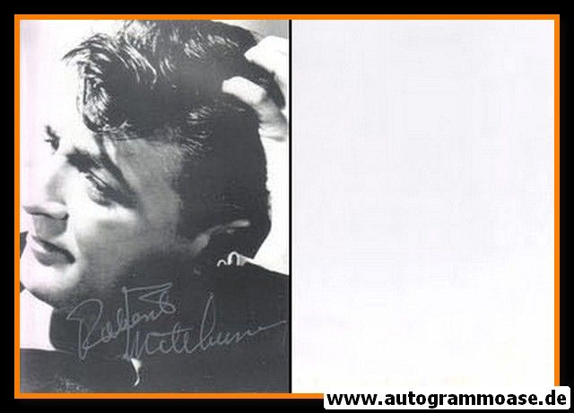 Autogramm Film (USA) | Robert MITCHUM | 1960er Foto (Portrait SW)