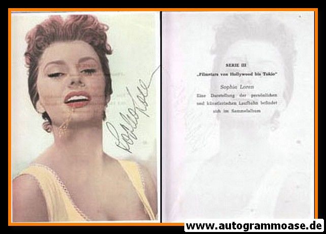 Autogramm Film (Italien) | Sophia LOREN | 1960er Sabi XL (Portrait Color)