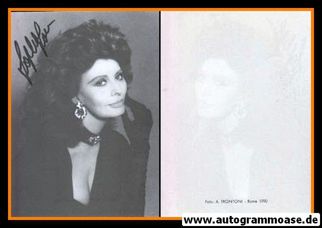 Autogramm Film (Italien) | Sophia LOREN | 1990 (Portrait SW Frontoni) 2