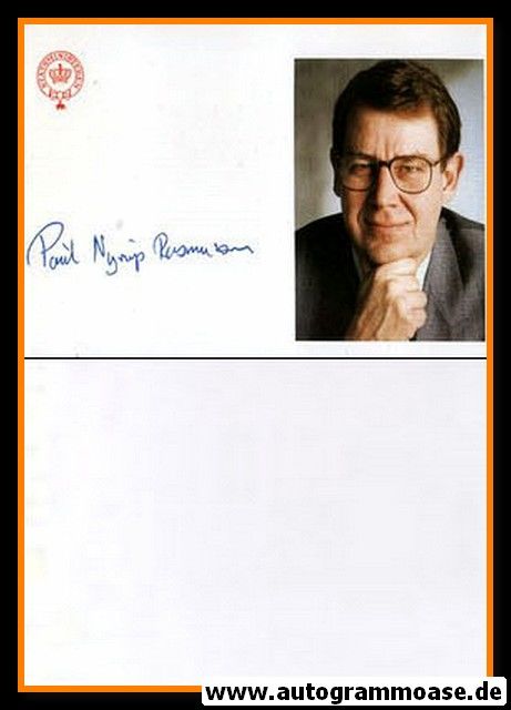 Autogramm Politik | Dänemark | Poul Nyrup RASMUSSEN | Präsident 1993-2001 | 1990er (Portrait Color)