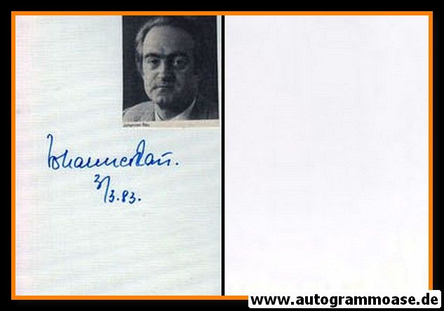 Autograph Politik | SPD | Johannes RAU