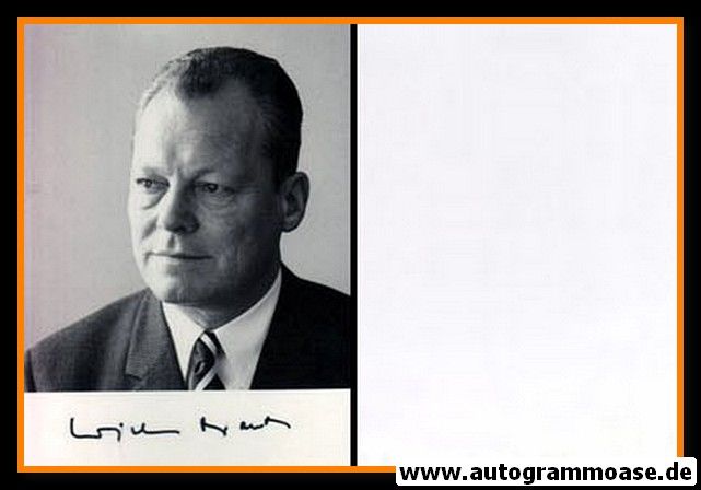 Autogramm Politik | SPD | Willy BRANDT | 1960er (Portrait SW) 2
