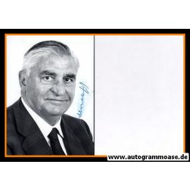 Autogramm Politik | Schweiz | Fritz HONEGGER | Präsident 1982 | 1980er Foto (Portrait SW)