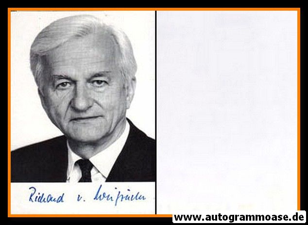 Autogramm Politik | CDU | Richard VON WEIZSÄCKER | 1990er (Portrait SW)