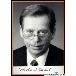 Autogramm Politik | Tschechien | Vaclav KLAUS | Präsident 2003-2013 | 2000er Foto (Portrait SW)