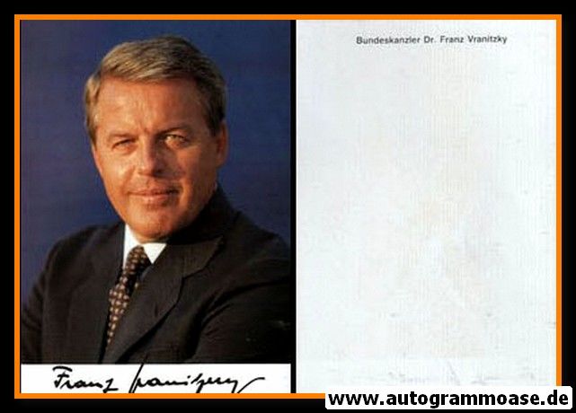 Autogramm Politik | Österreich (SPÖ) | Franz VRANITZKY | Bundeskanzler 1986-1997 | 1990er (Portrait Color) 2