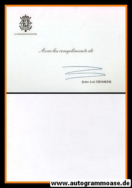 Autogramm Politik | Belgien | Jean-Luc DEHAENE | Premierminister 1992-1999 | 2000er Foto (Portrait Color)