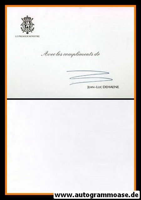Autogramm Politik | Belgien | Jean-Luc DEHAENE | Premierminister 1992-1999 | 2000er Foto (Portrait Color)