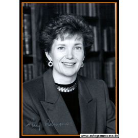 Autogramm Politik | Irland | Mary ROBINSON | Präsident 1990-1997 | 1990er Foto (Portrait SW) 1