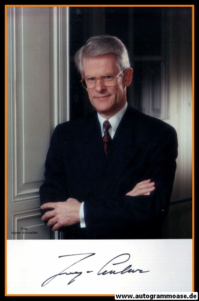 Autogramm Politik | Schweden | Ingvar CARLSSON | Präsident 1986-1996 | 1990er Foto (Portrait Color)