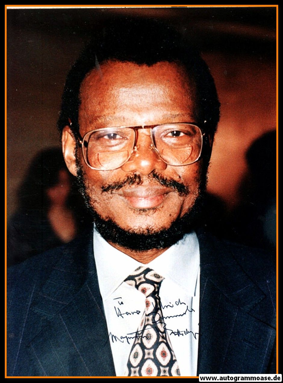 Autogramm Politik | Südafrika | Mangosuthu BUTHELEZI | Innenminister 1994-2004 | 1990er Foto (Portrait Color)