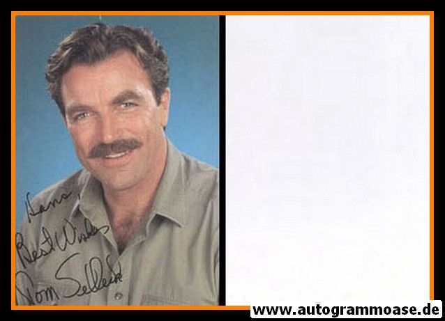 Autogramm Film (USA) | Tom SELLECK | 1980er (Portrait Color)