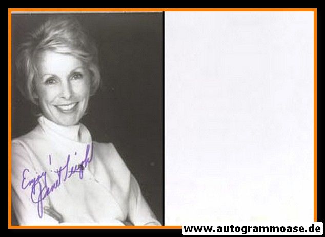 Autogramm Film (USA) | Janet LEIGH | 1990er Foto (Portrait SW) 2