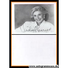 Autogramm Film (USA) | Michael LEARNED | 1990er Foto (Portrait SW) + Anschreiben