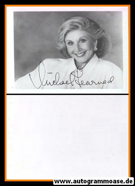Autogramm Film (USA) | Michael LEARNED | 1990er Foto (Portrait SW) + Anschreiben