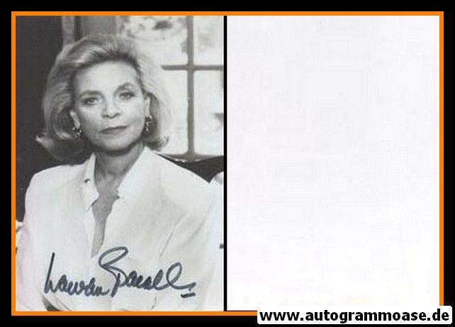 Autogramm Film (USA) | Lauren BACALL | 1980er (Portrait SW)