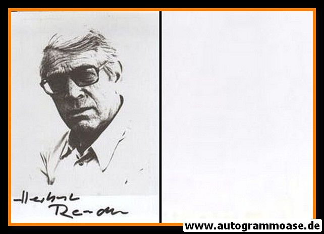 Autogramm Literatur | Herbert REINECKER | 1980er Foto (Portrait SW)