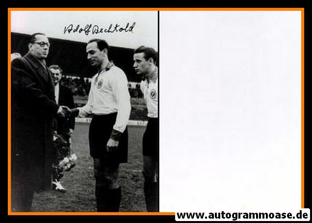 Autogramm Fussball | Eintracht Frankfurt | 1956 Foto | Adolf BECHTOLD (Ehrung 500 Spiele)