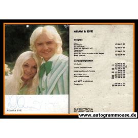 Autogramme Schlager | ADAM & EVE | 1975 "Wir Beide" (Portrait Color EMI) _
