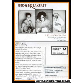 Autogrammkarte Pop | BED & BREAKFAST | 1996 "I Will Follow You"
