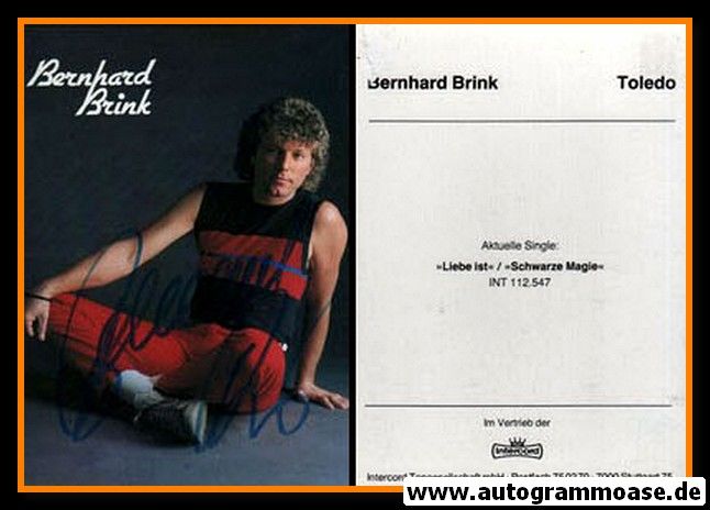 Autogramm Schlager | Bernhard BRINK | 1984 "Liebe Ist" (Portrait Color Intercord)