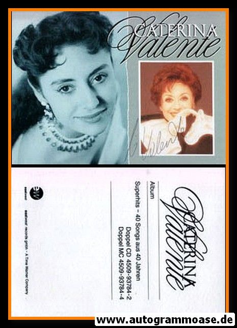 Autogramm Schlager | Caterina VALENTE | 1993 "40 Songs" (EastWest)