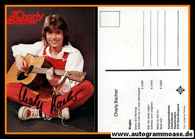 Autogramm Schlager | Charly BACHER | 1979 "Wärst Du Bei Mir" (Telefunken)