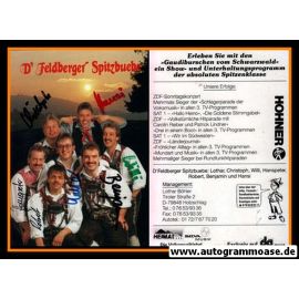 Autogramme Volksmusik | D´ FELDBERGER SPITZBUEBE | 1990er (Portrait Color) DA Music