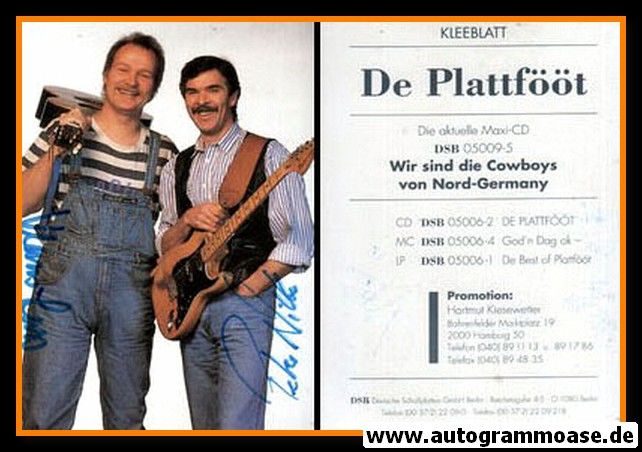 Autogramme Mundart | DE PLATTFÖÖT | 1992 "Wir Sind Die Cowboys" (DSB)
