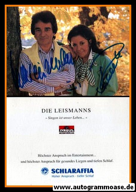 Autogramme Schlager | Renate + Werner LEISMANN | 1980er (Portrait Color) Tyrolis