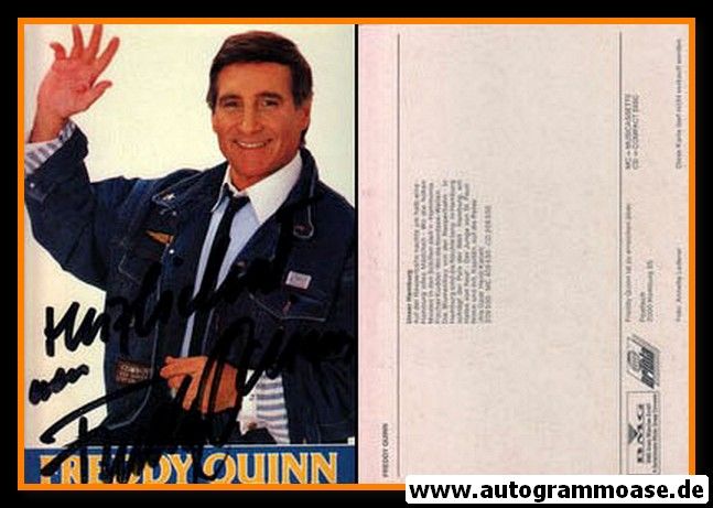 Autogramm Schlager | Freddy QUINN | 1989 "Unser Hamburg" (Portrait Color BMG)